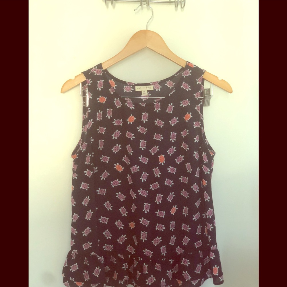 Maison Jules Shortsleeve Turtle Blouse